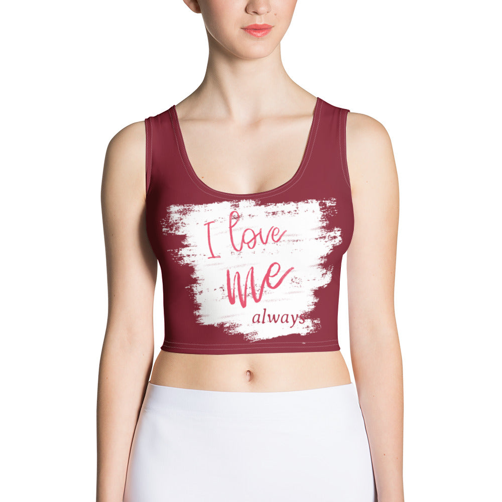 I love me - Crop Top (maroon)