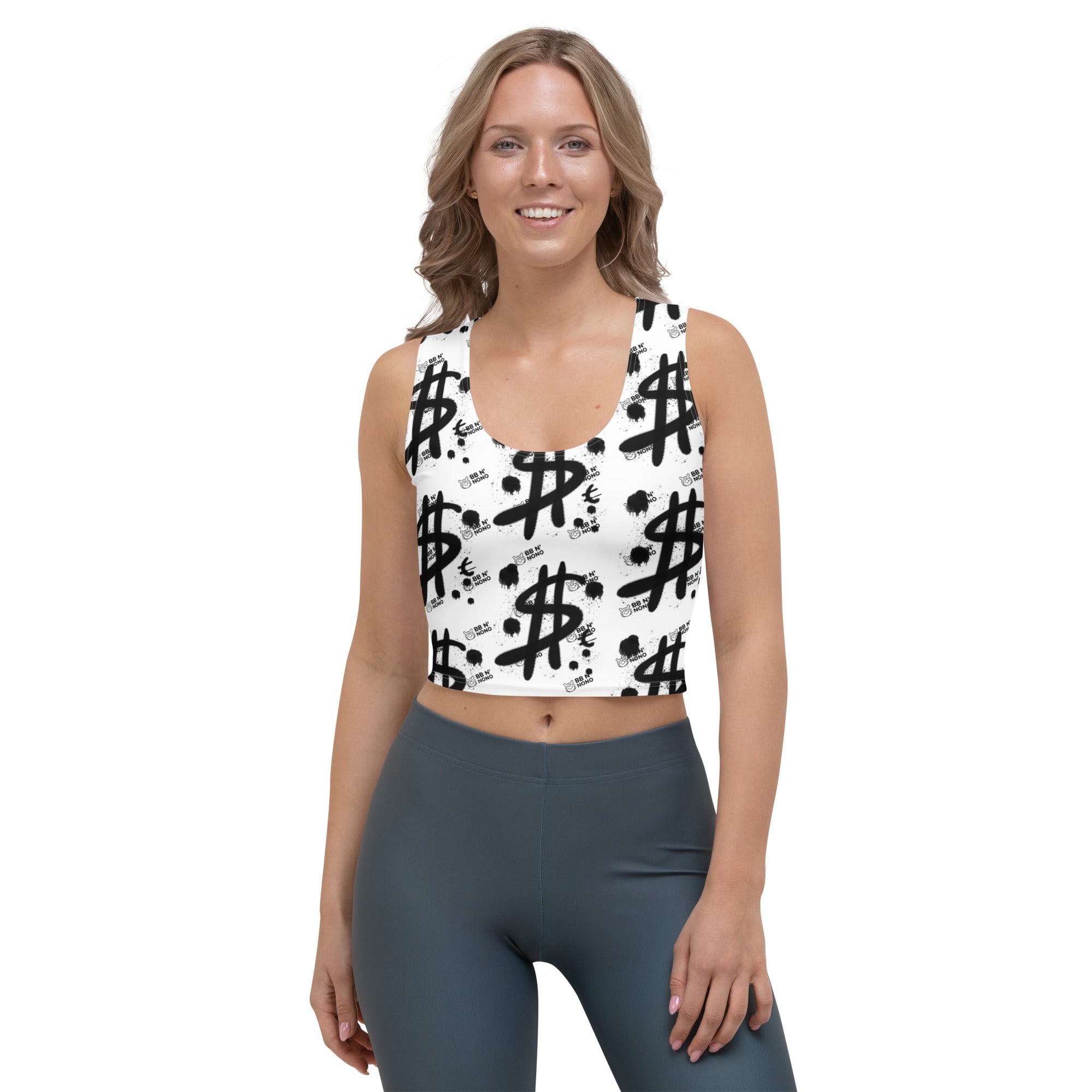 $ = ? - Crop Top (white)