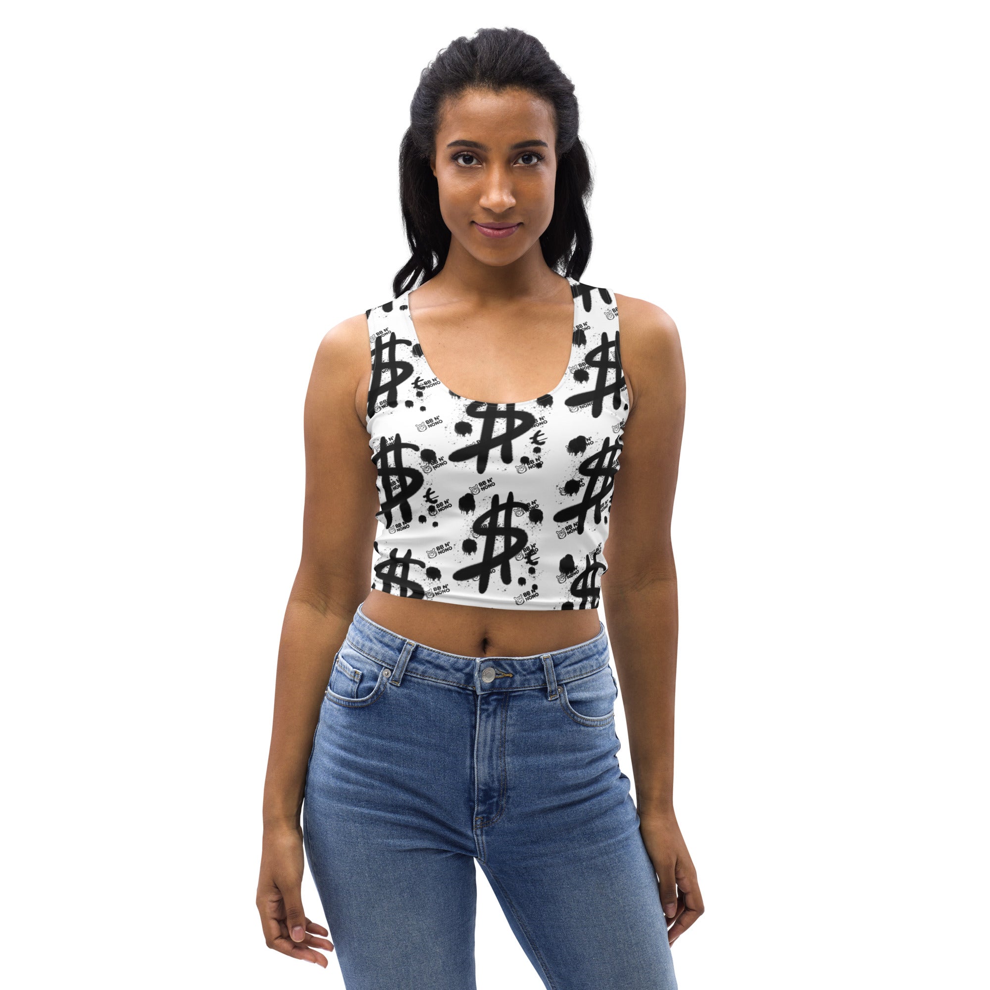 $ = ? - Crop Top (white)