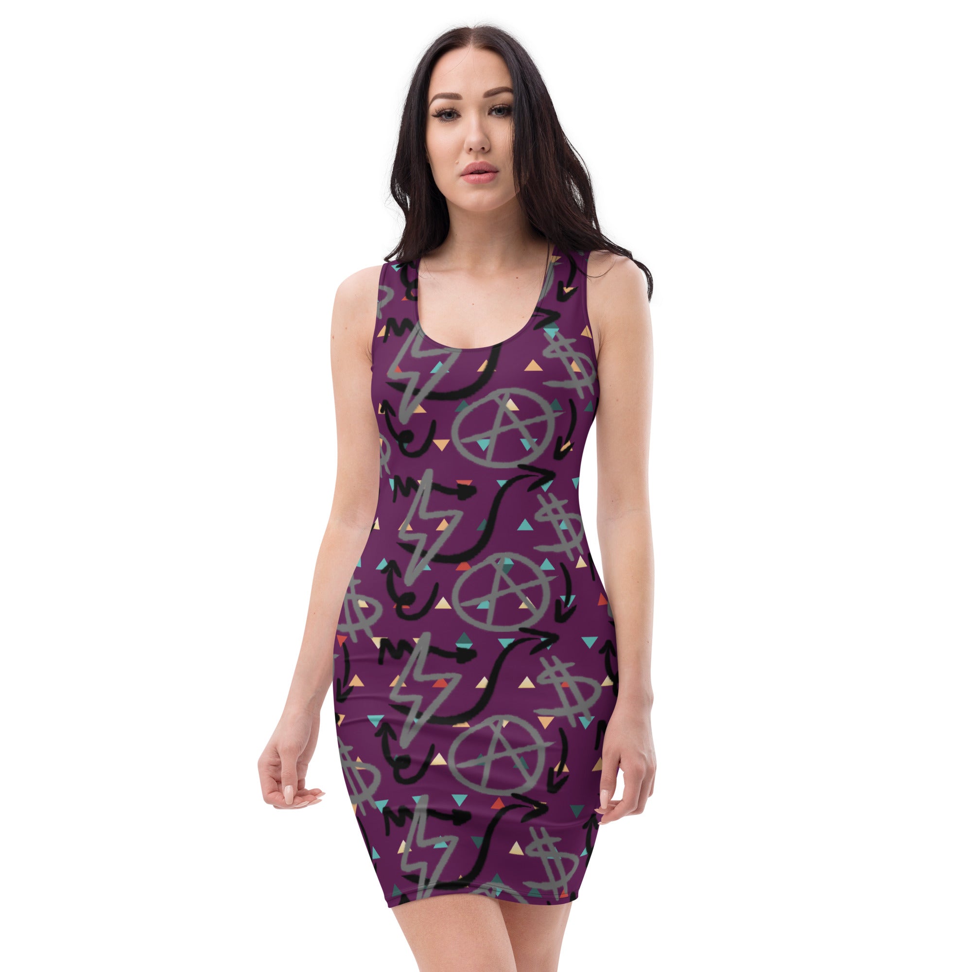 $ = $ - Sublimation Cut & Sew Dress (Tyrian Purple)