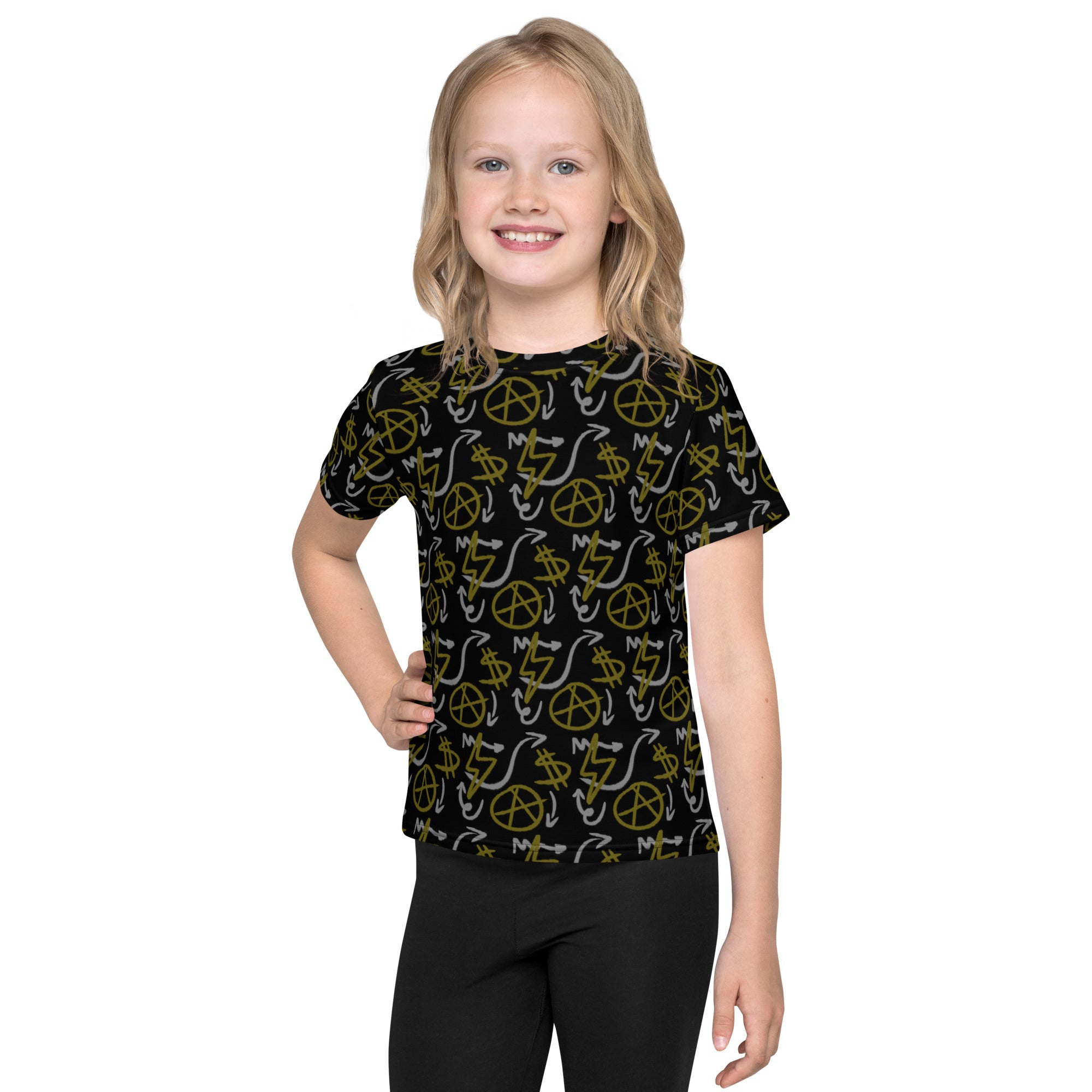 $ = $ - Kids crew neck t-shirt (black)