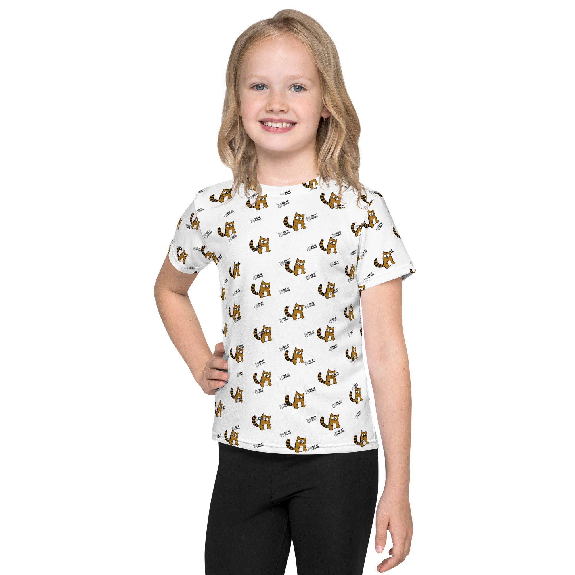 Meow V5 - Kids crew neck t-shirt (white)