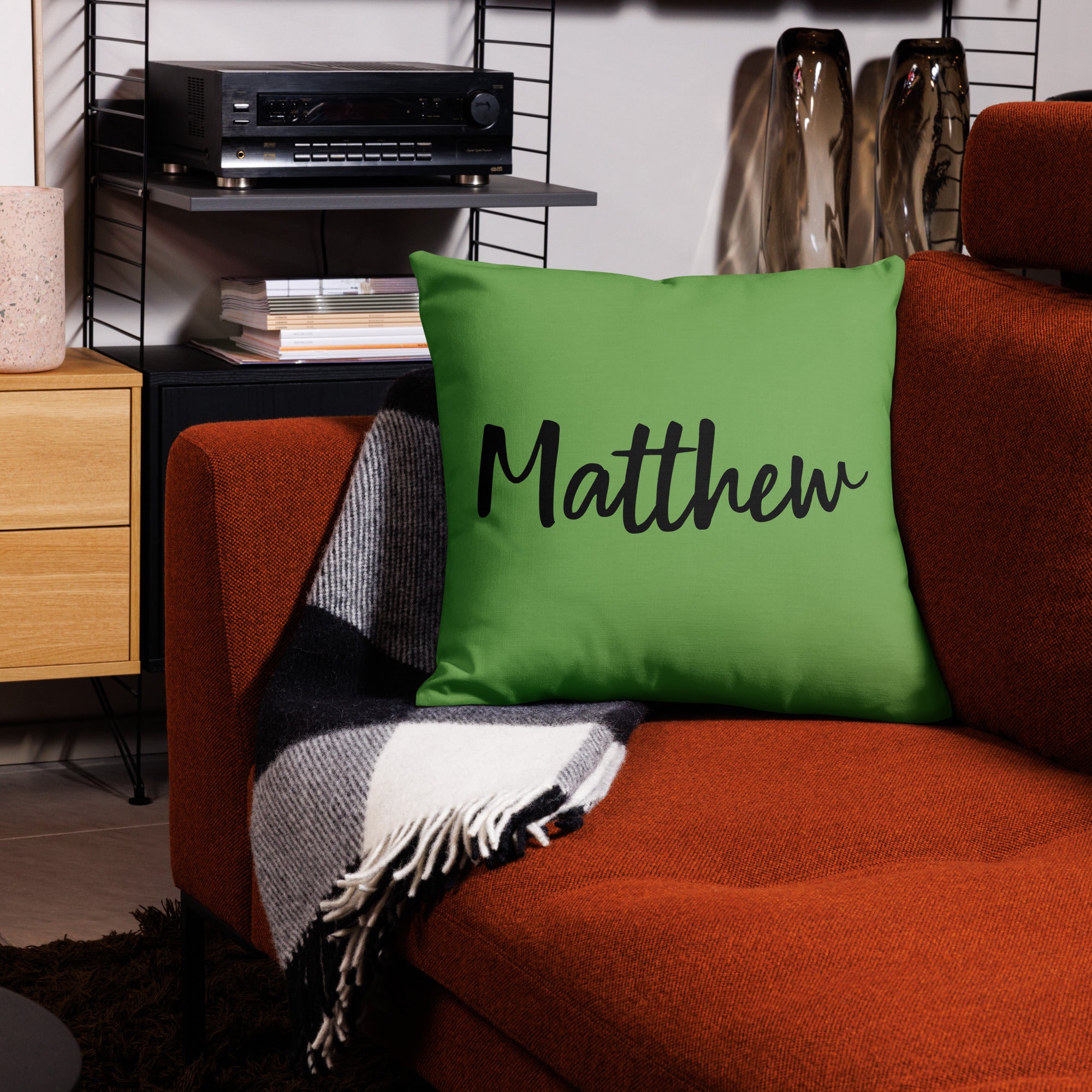 Custom Pillow Personalized - Premium Pillow (Green)