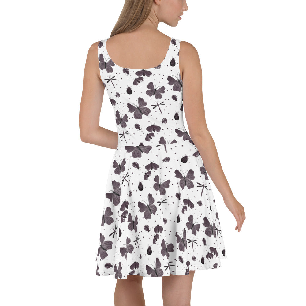 Butterfly Dreams - Skater Dress (white)