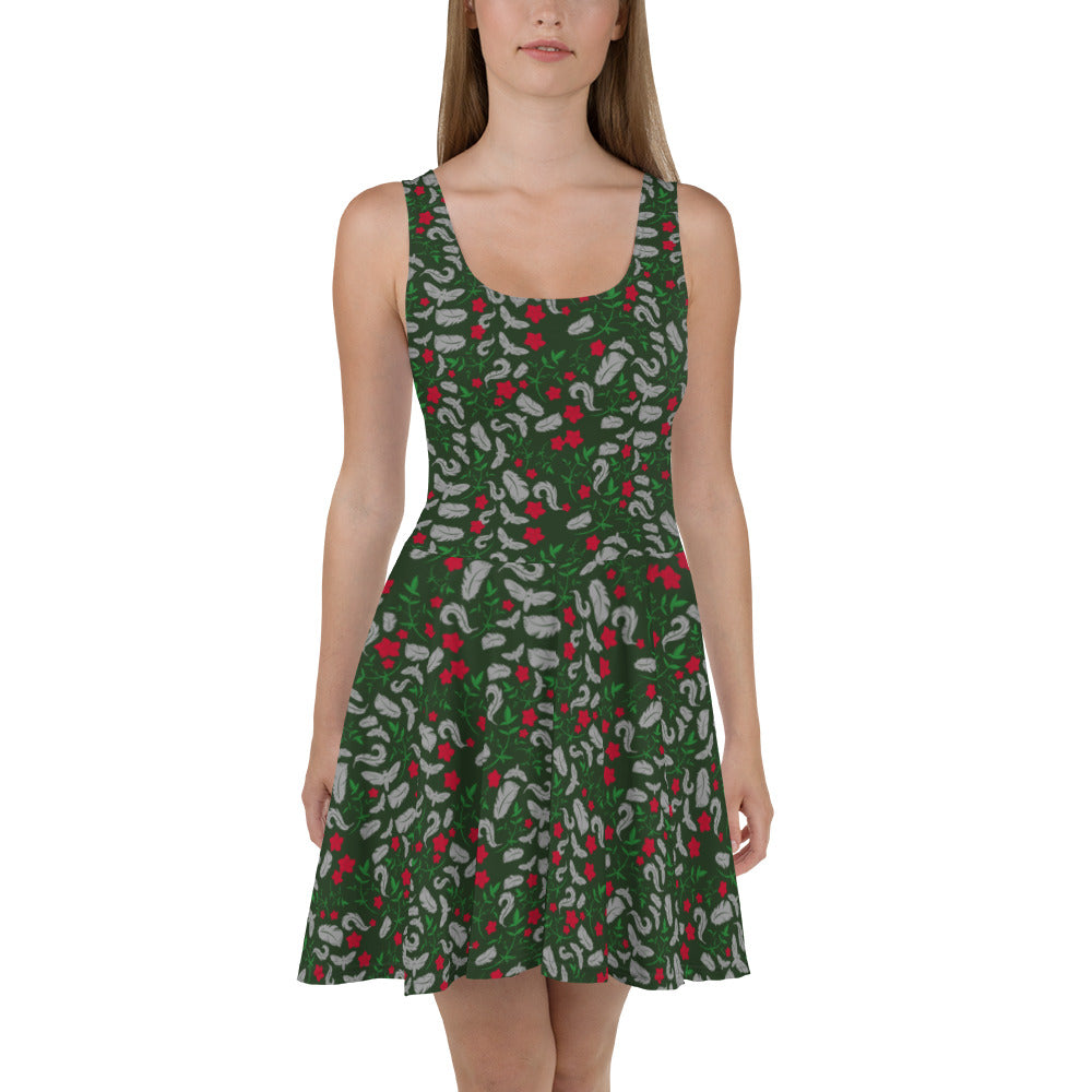 Feathers inspiration V1 - Skater Dress (Myrtle)