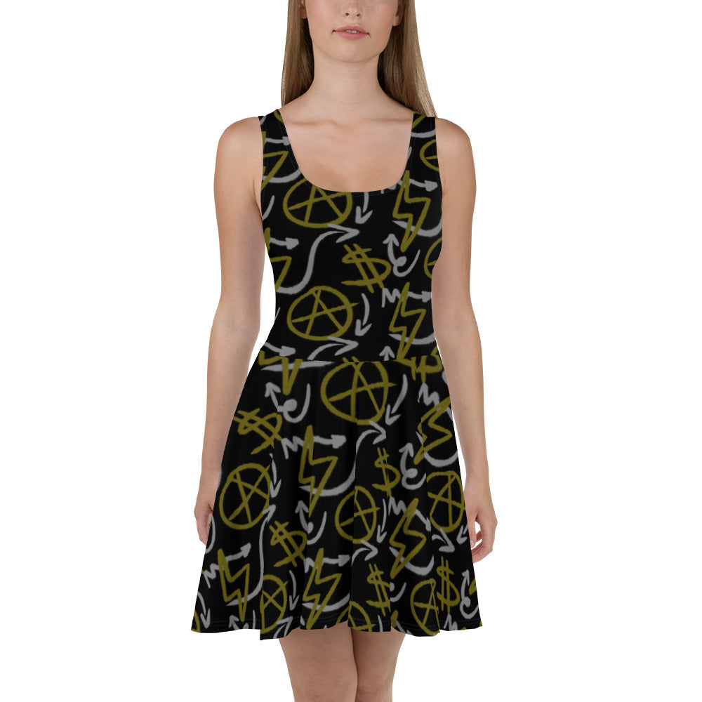 $=$ - Skater Dress (black)