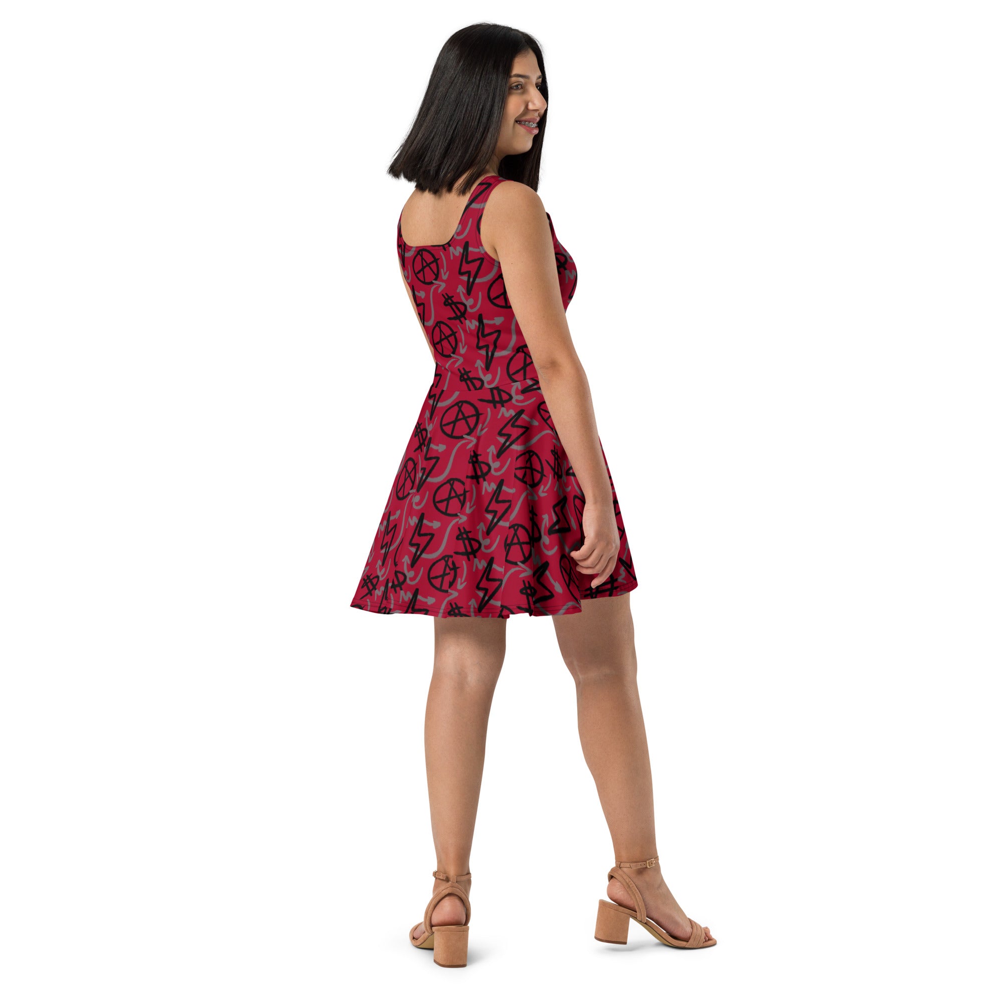 $ = $ -  Skater Dress (Carmine)
