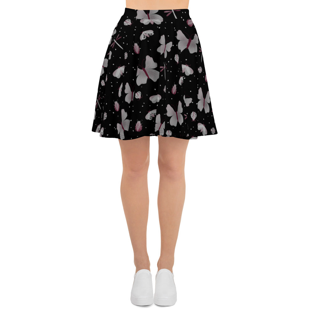 Butterfly Dreams - Skater Skirt (black)
