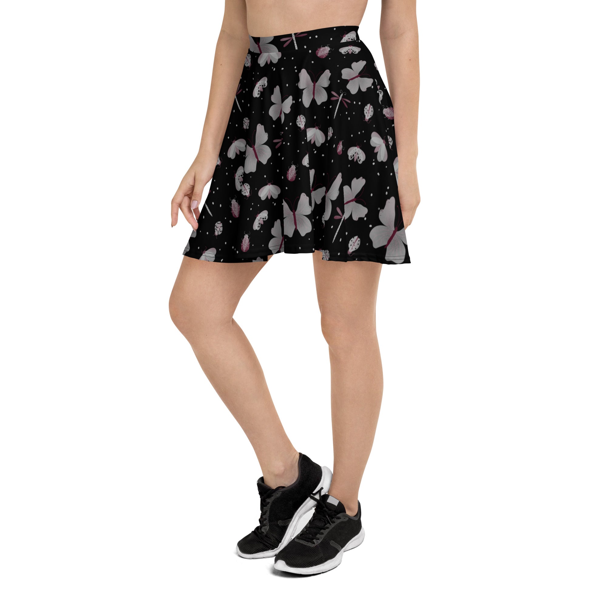 Butterfly Dreams - Skater Skirt (black)