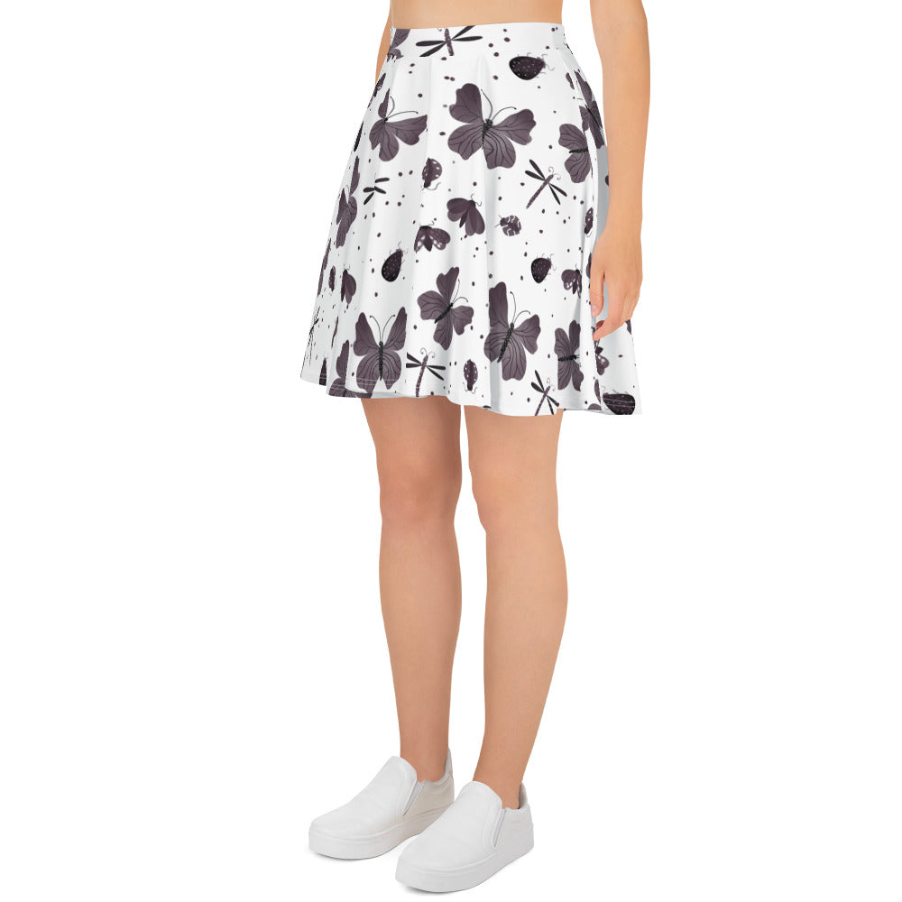 Butterfly Dreams - Skater Skirt (white)