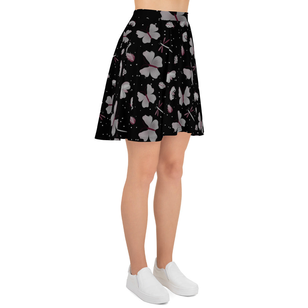 Butterfly Dreams - Skater Skirt (black)