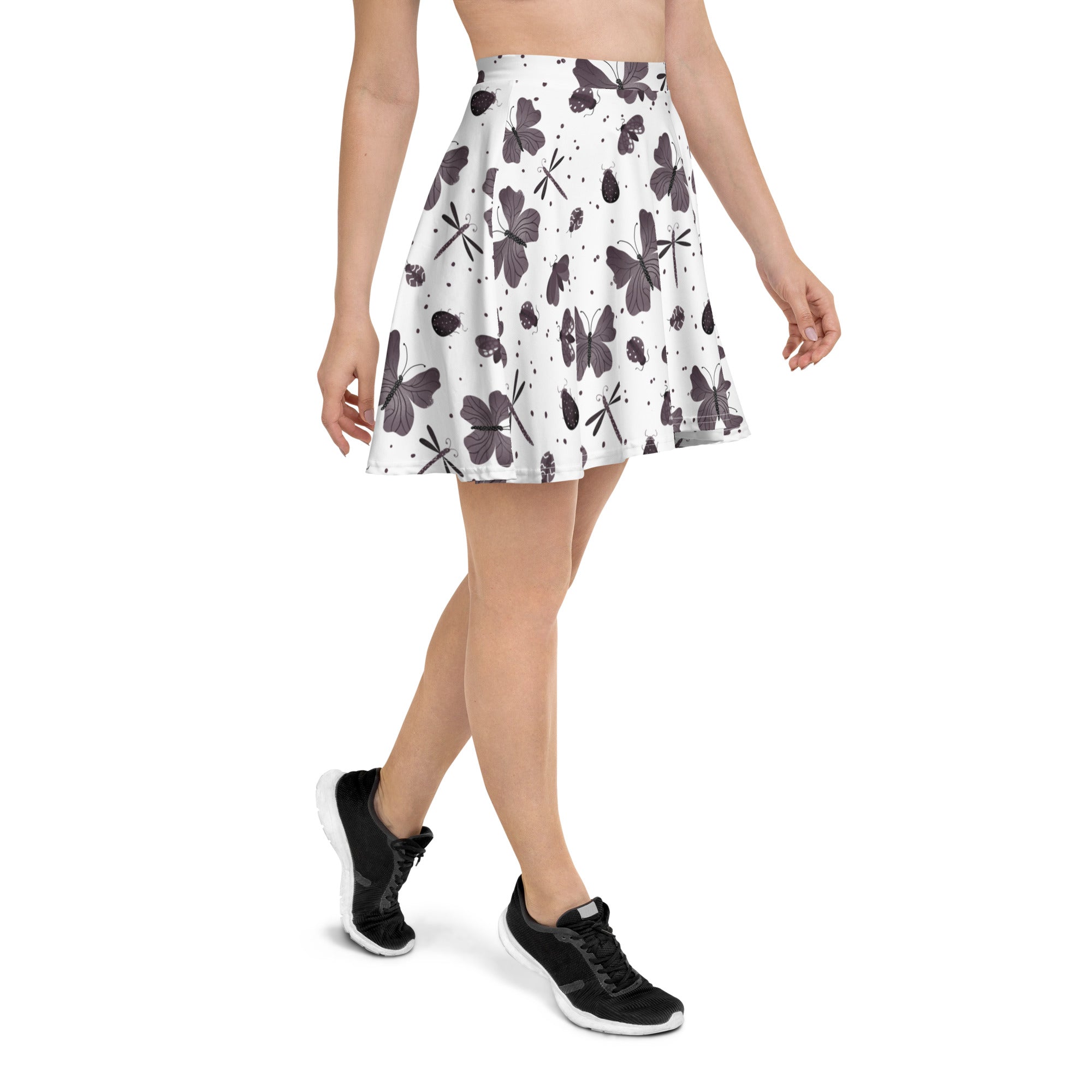 Butterfly Dreams - Skater Skirt (white)
