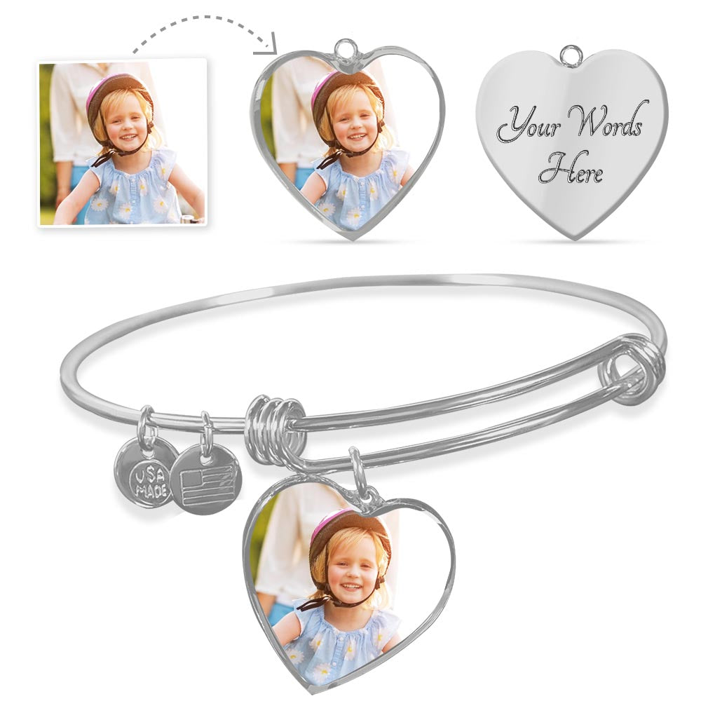 Heart- Adjustable Bangle