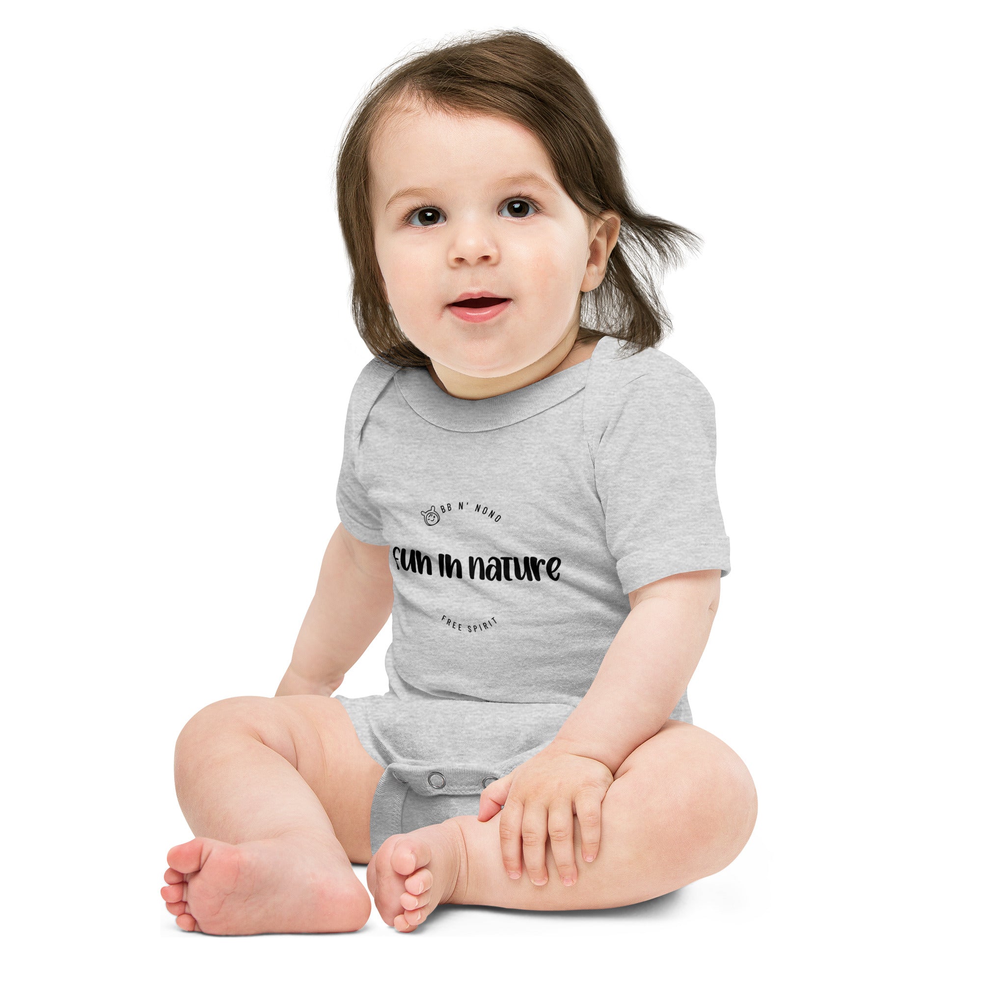 Fun in nature with logo - Baby short sleeve one piece