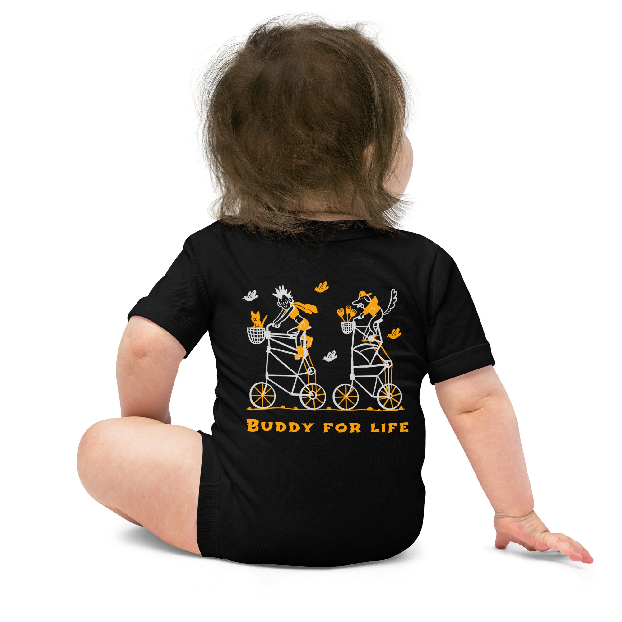 Buddy for life - Baby short sleeve one piece (back print)