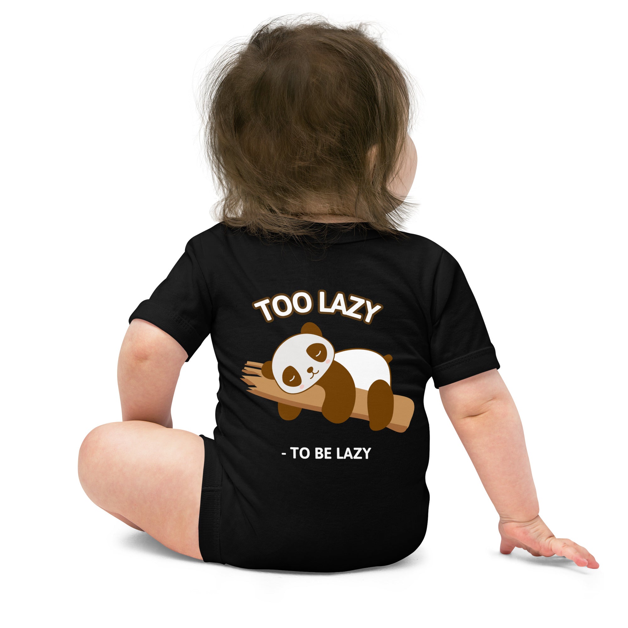 Too lazy to be lazy - Baby short sleeve one piece (back print)