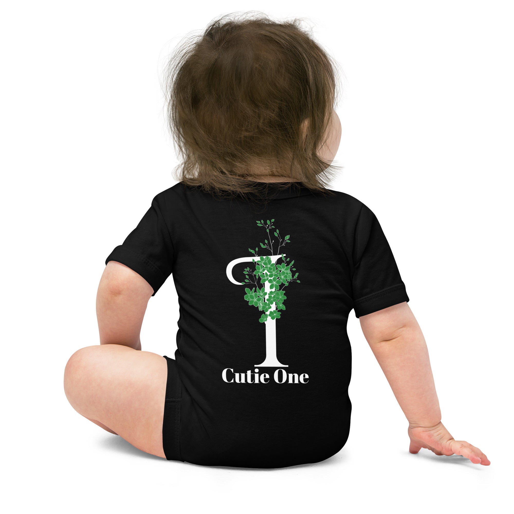 Cutie One - Baby short sleeve one piece (back print)