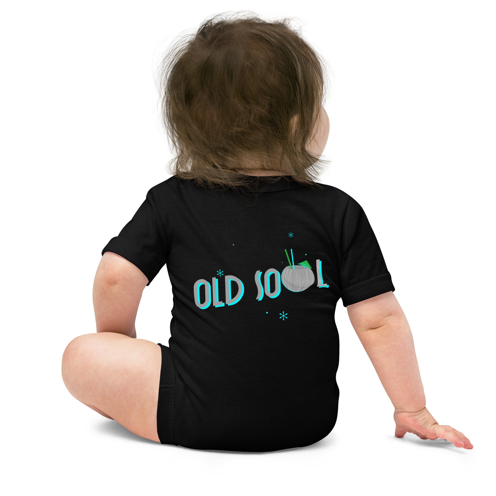 Old soul - Baby short sleeve one piece (back print)