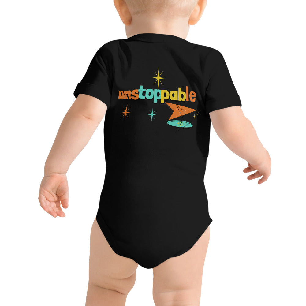Unstoppable - Baby short sleeve one piece (back print)