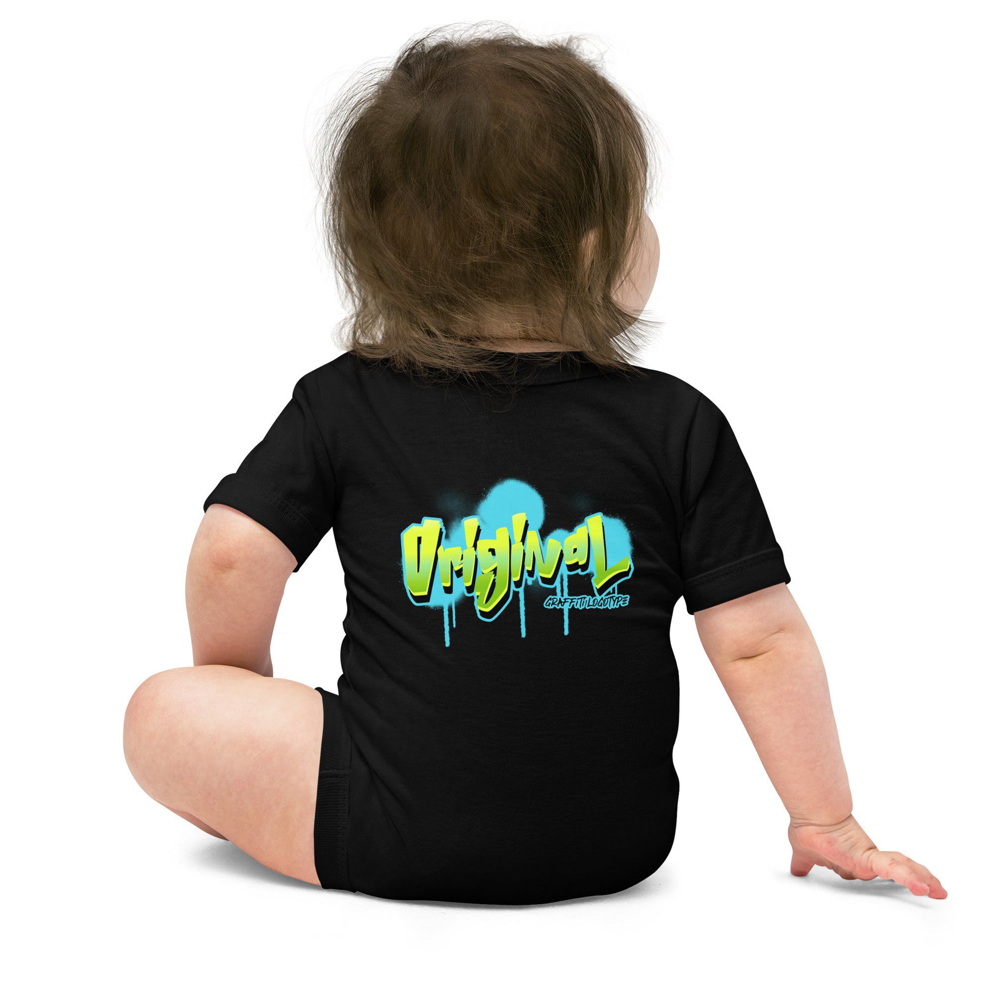 Original made with love - Baby short sleeve one piece (back print)