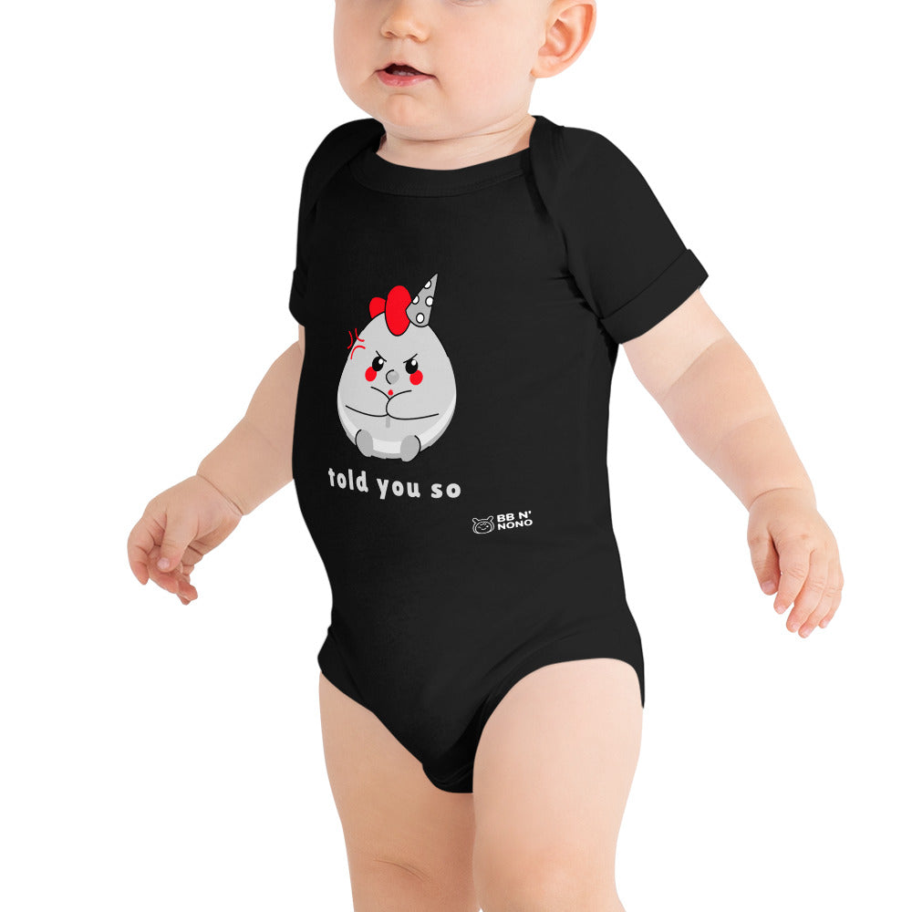 Told you so V - Baby short sleeve one piece