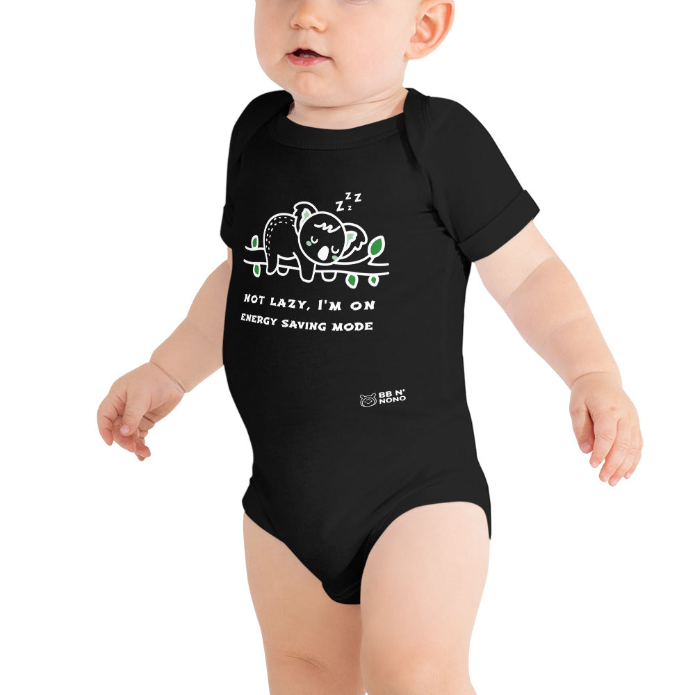 Not lazy, I'm on energy saving mode - Baby short sleeve one piece
