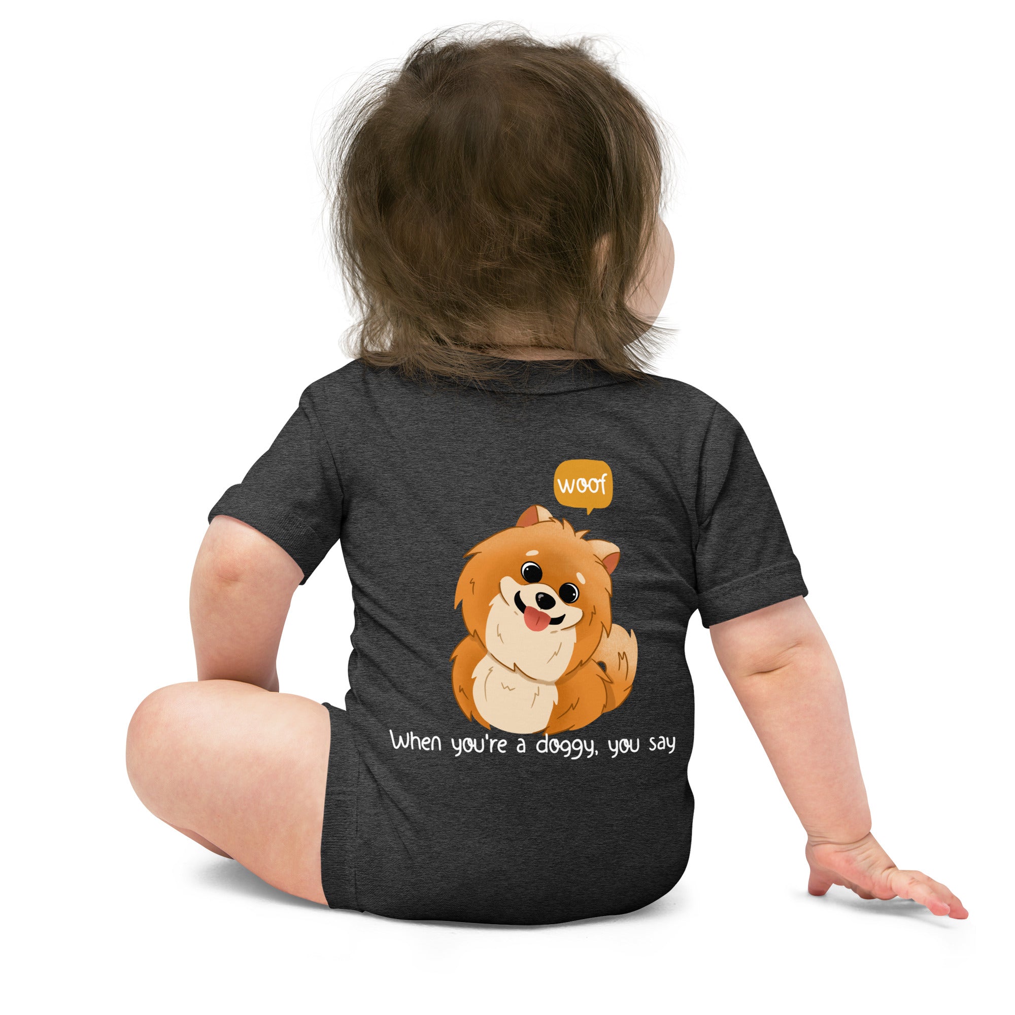 Woof - Baby short sleeve one piece (back print)