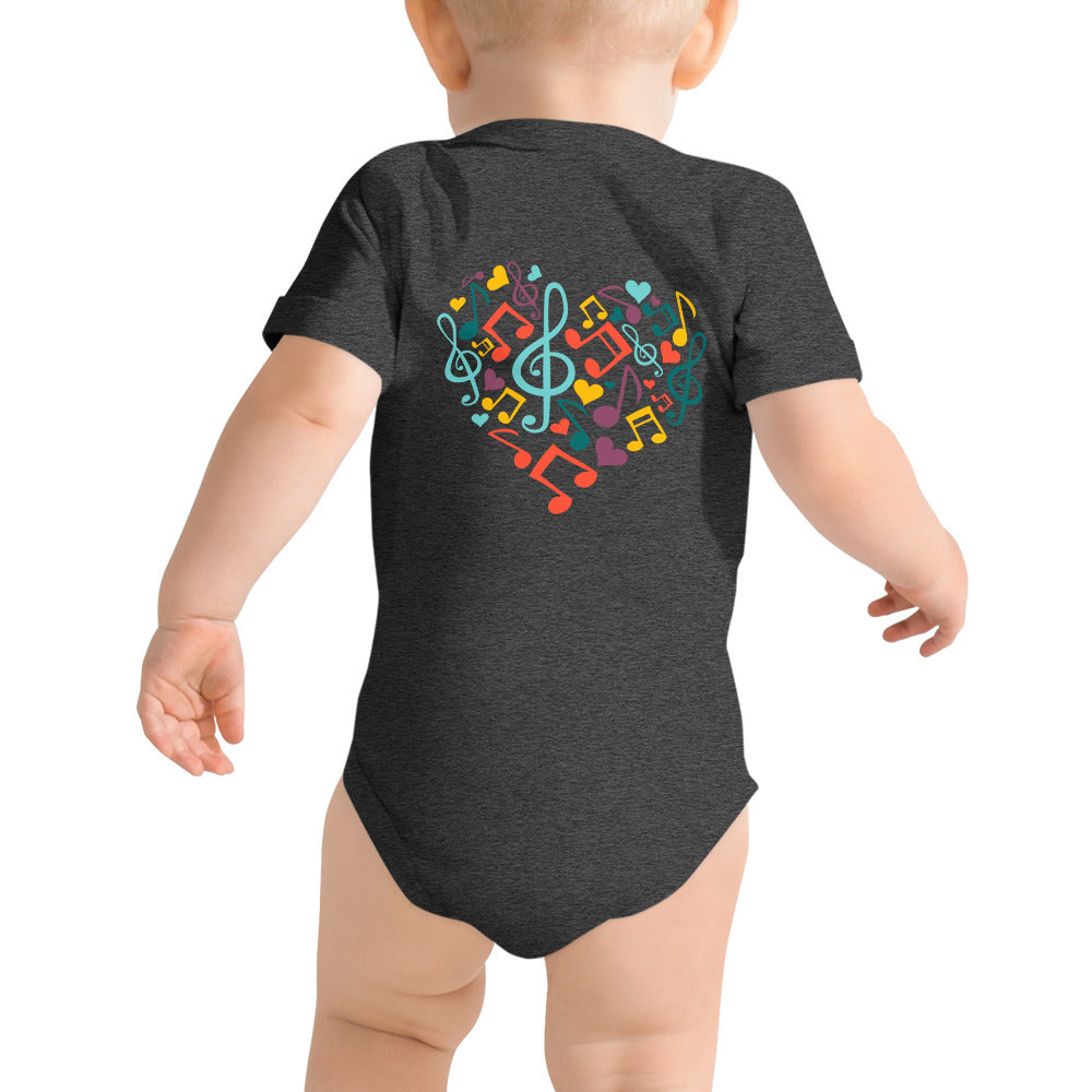 Symphonic Love Notes - Baby short sleeve one piece (back print)