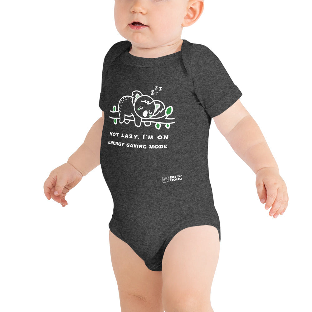 Not lazy, I'm on energy saving mode - Baby short sleeve one piece