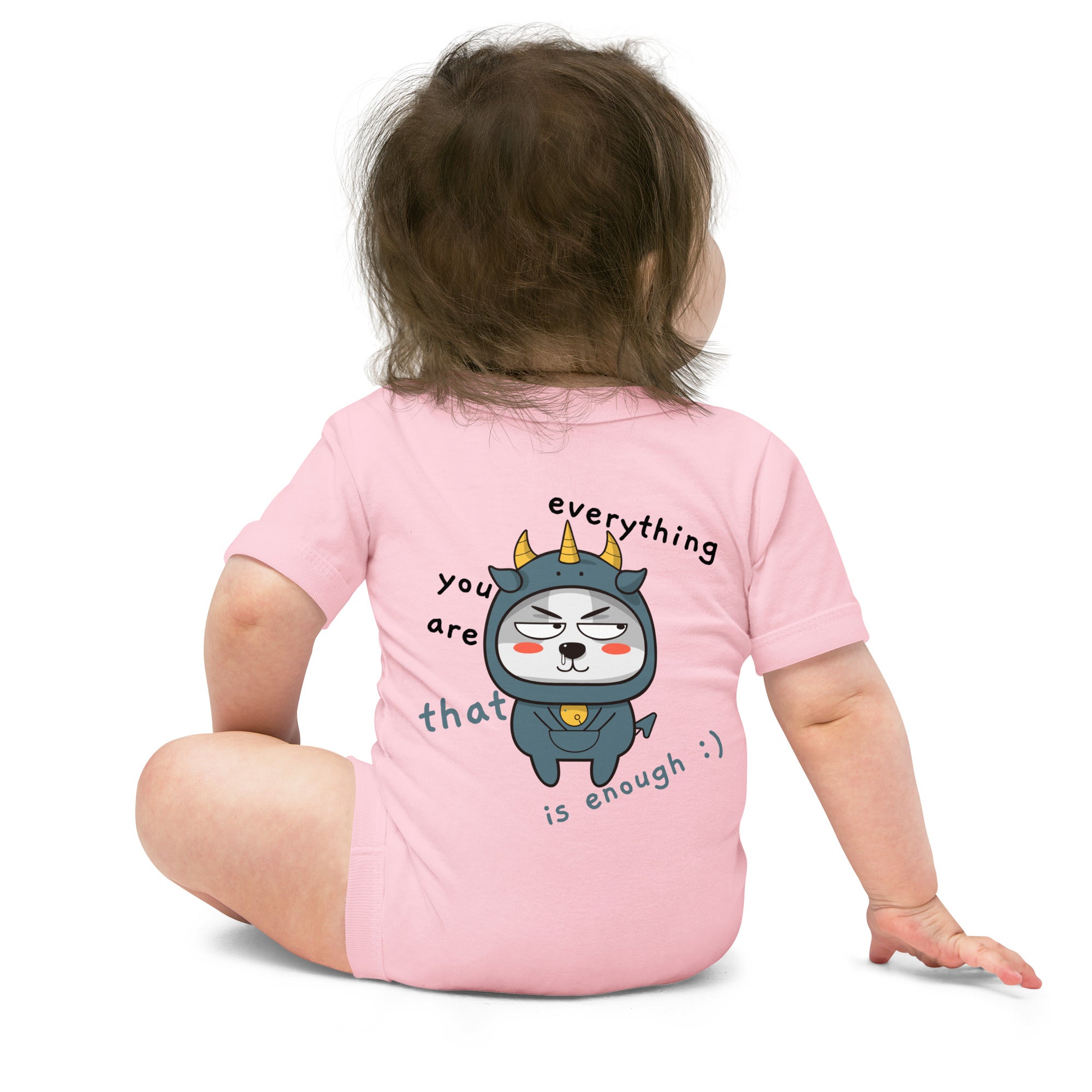 You're everything - Baby short sleeve one piece (back print)