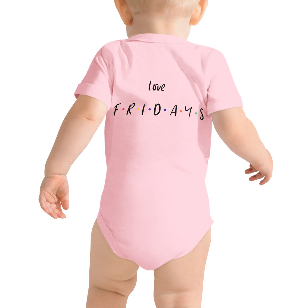 Love Fridays - Baby short sleeve one piece (back print)