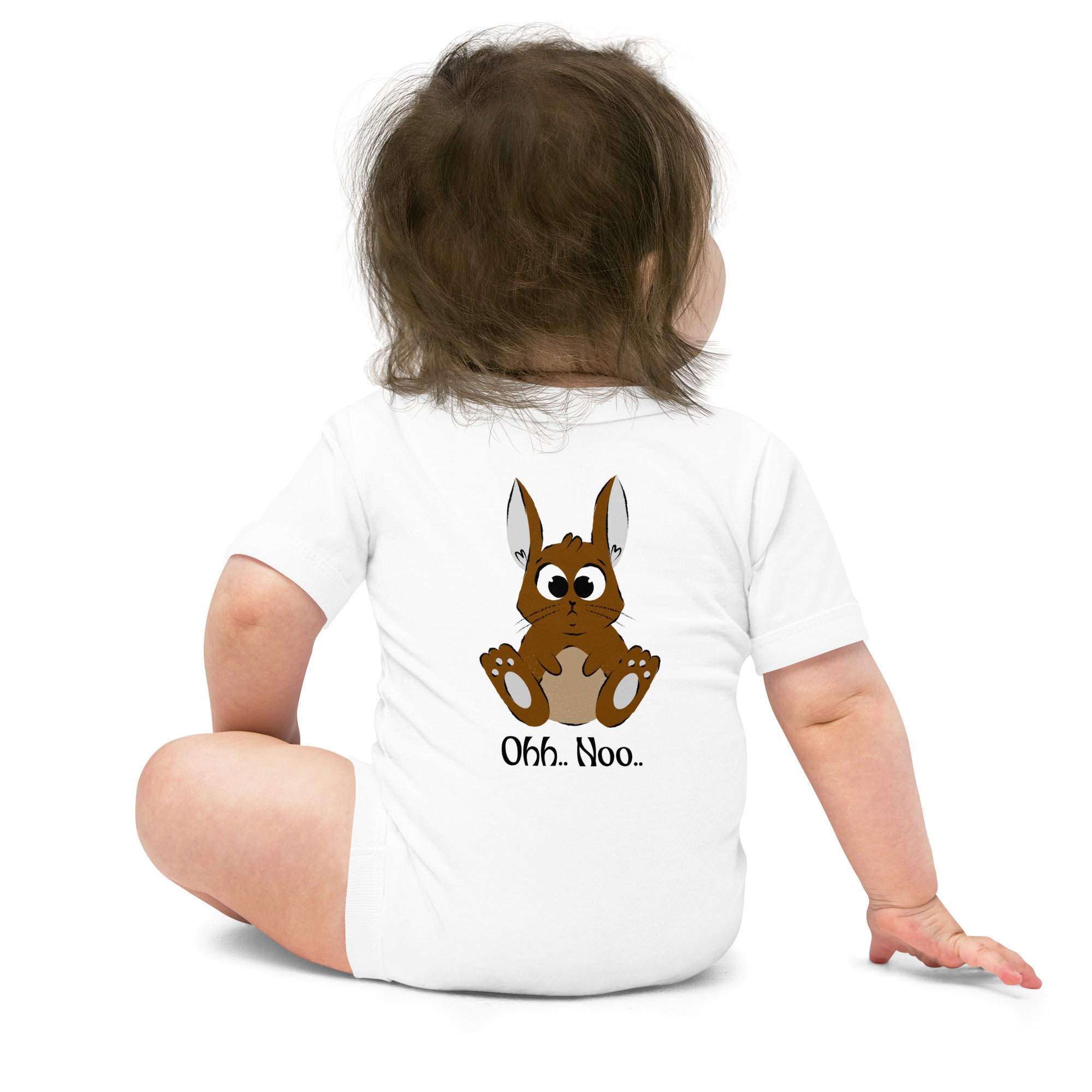 Ohh Noo - Baby short sleeve one piece (back print)
