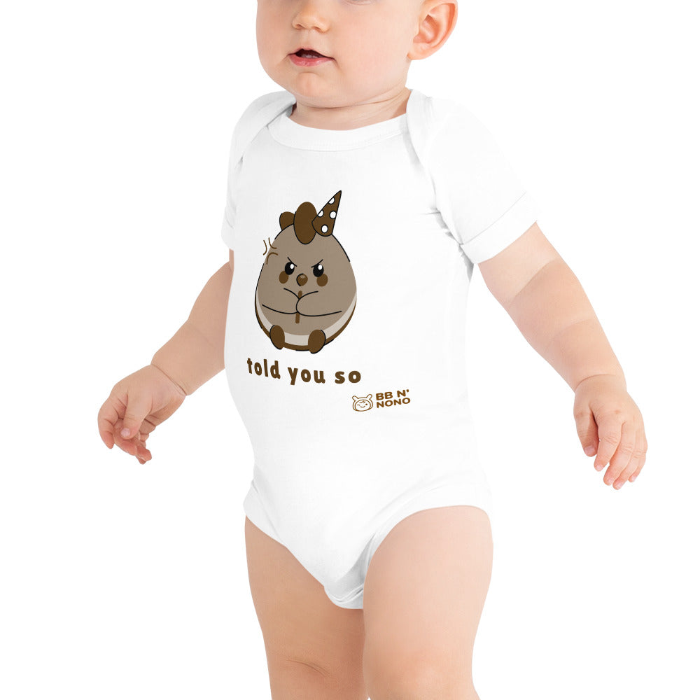 Told you so V - Baby short sleeve one piece