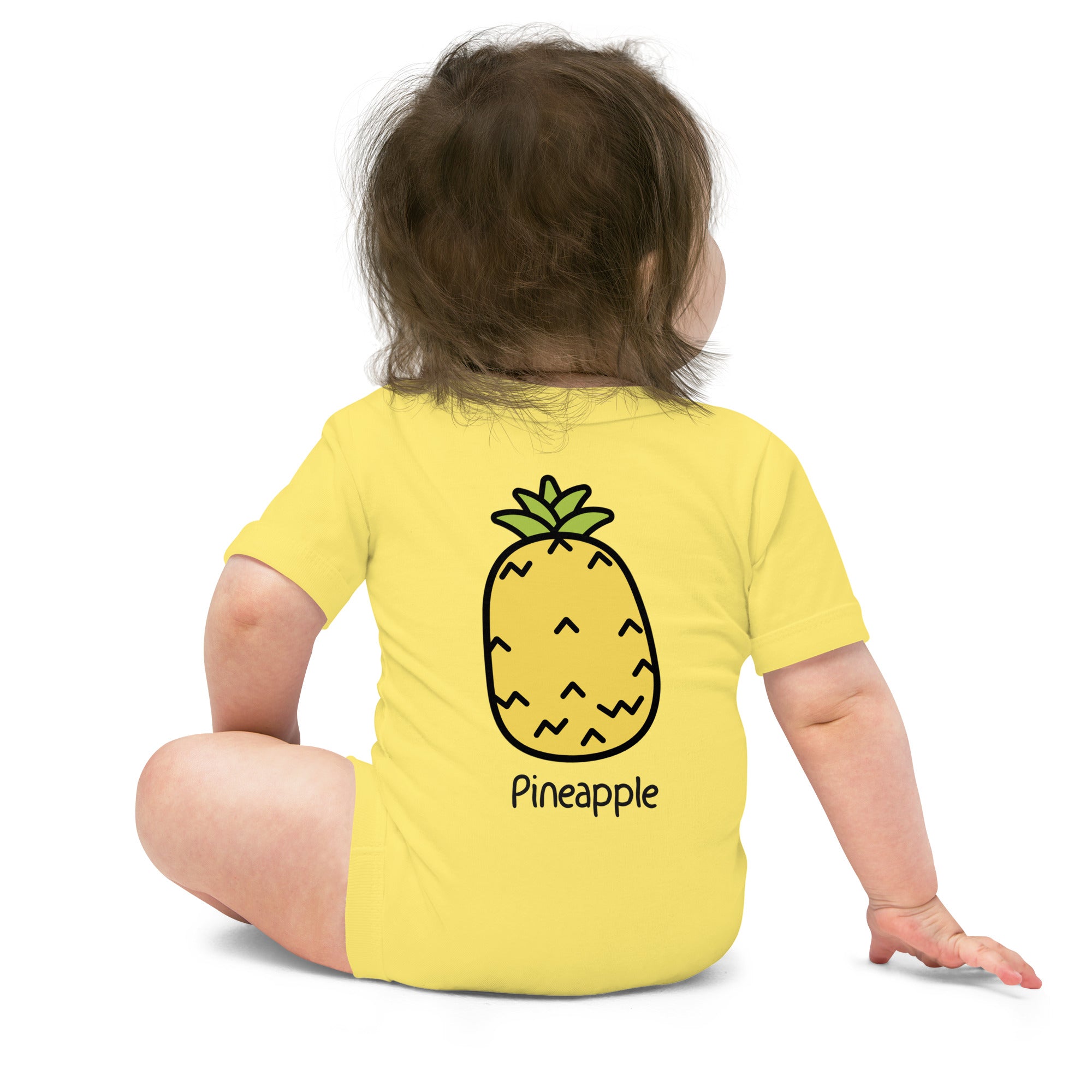Pineapple - Baby short sleeve one piece (back print)