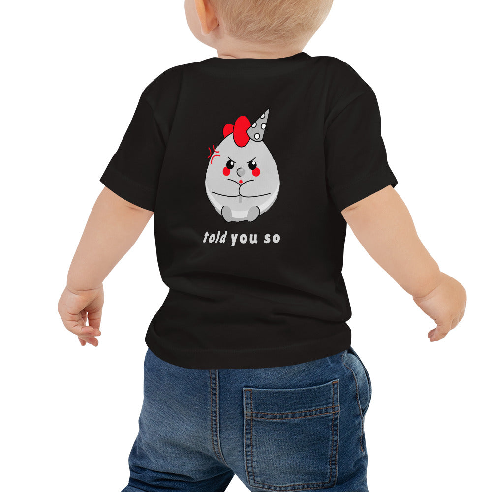 Told you so V - Baby Jersey Short Sleeve Tee (back print)