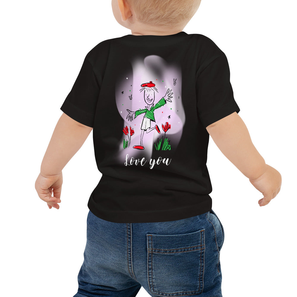 Love you - Baby Jersey Short Sleeve Tee (back print)