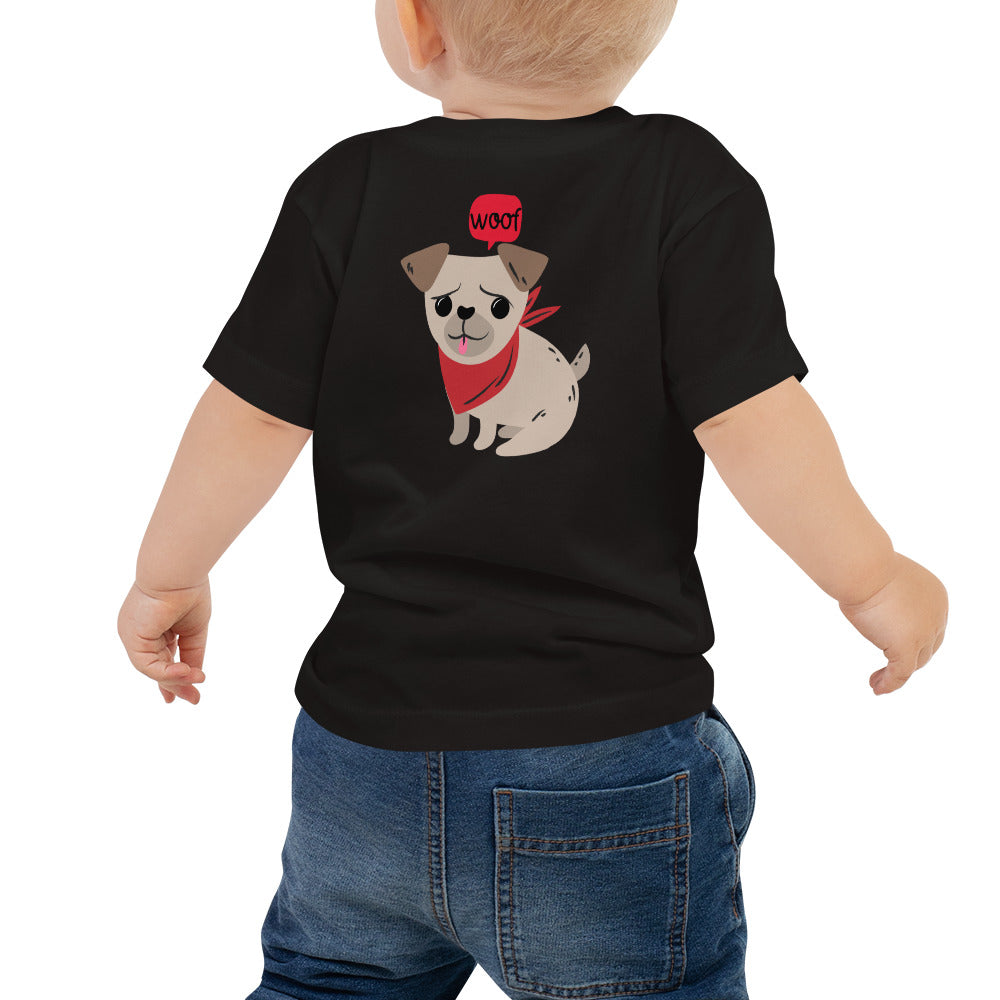 Woof V2 - Baby Jersey Short Sleeve Tee (back print)