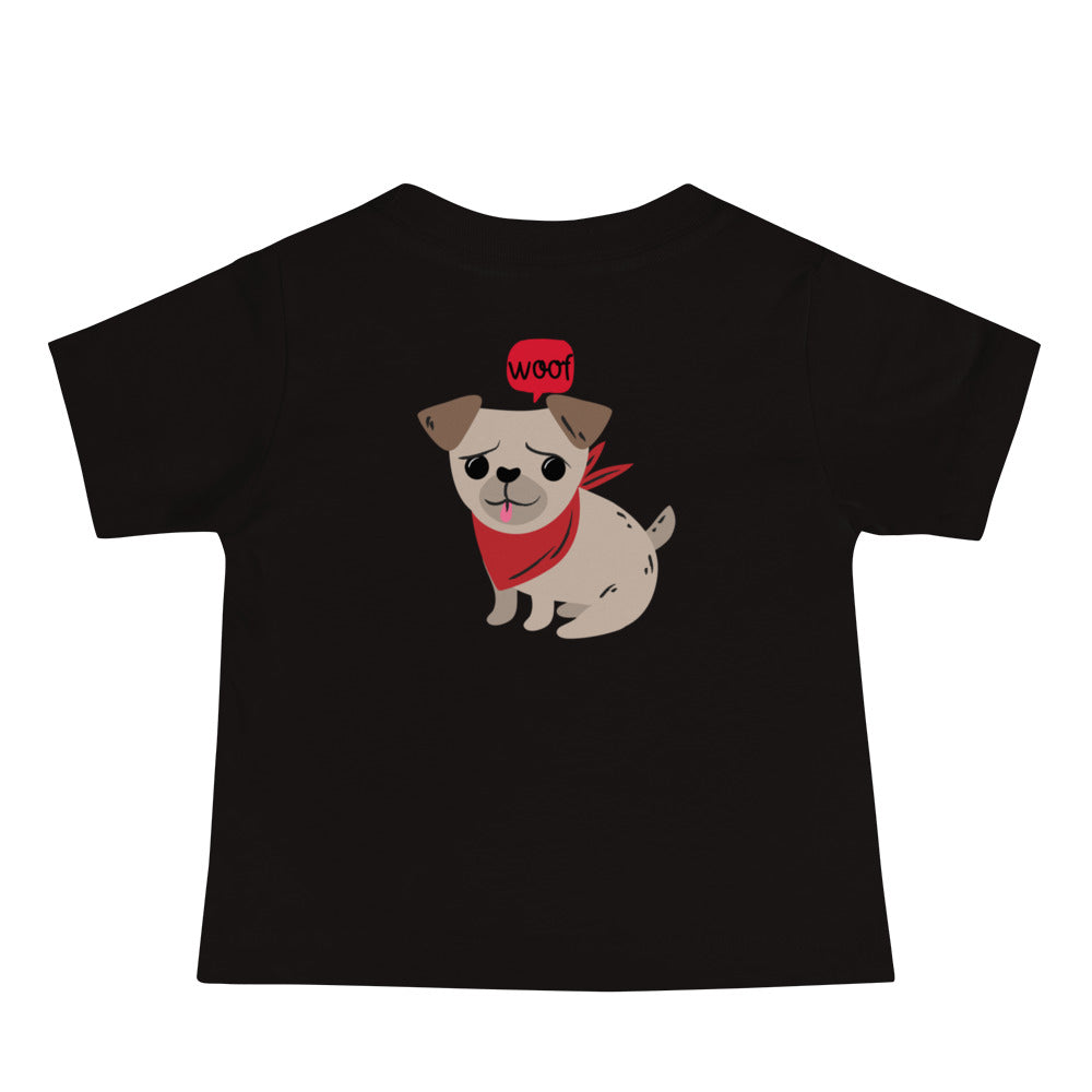 Woof V2 - Baby Jersey Short Sleeve Tee (back print)