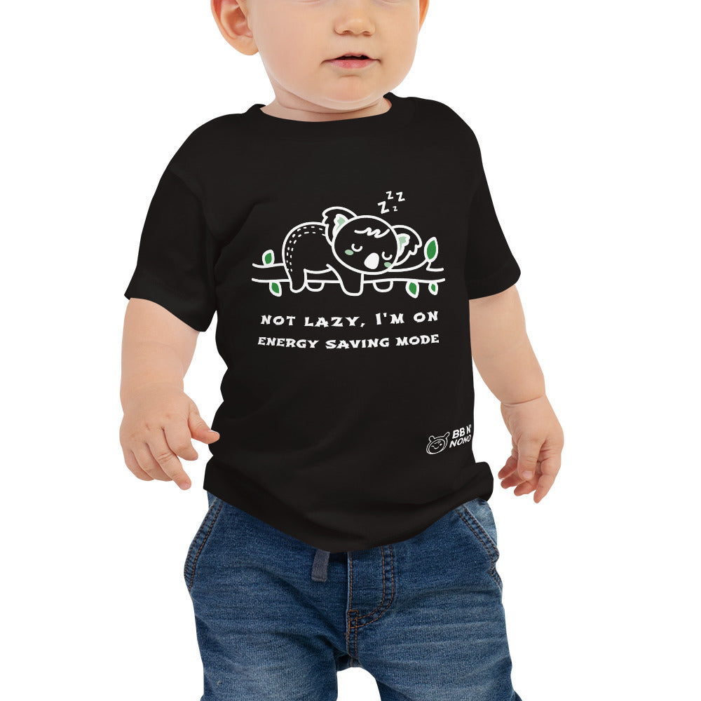 Not lazy, I'm on energy saving mode - Baby Jersey Short Sleeve Tee