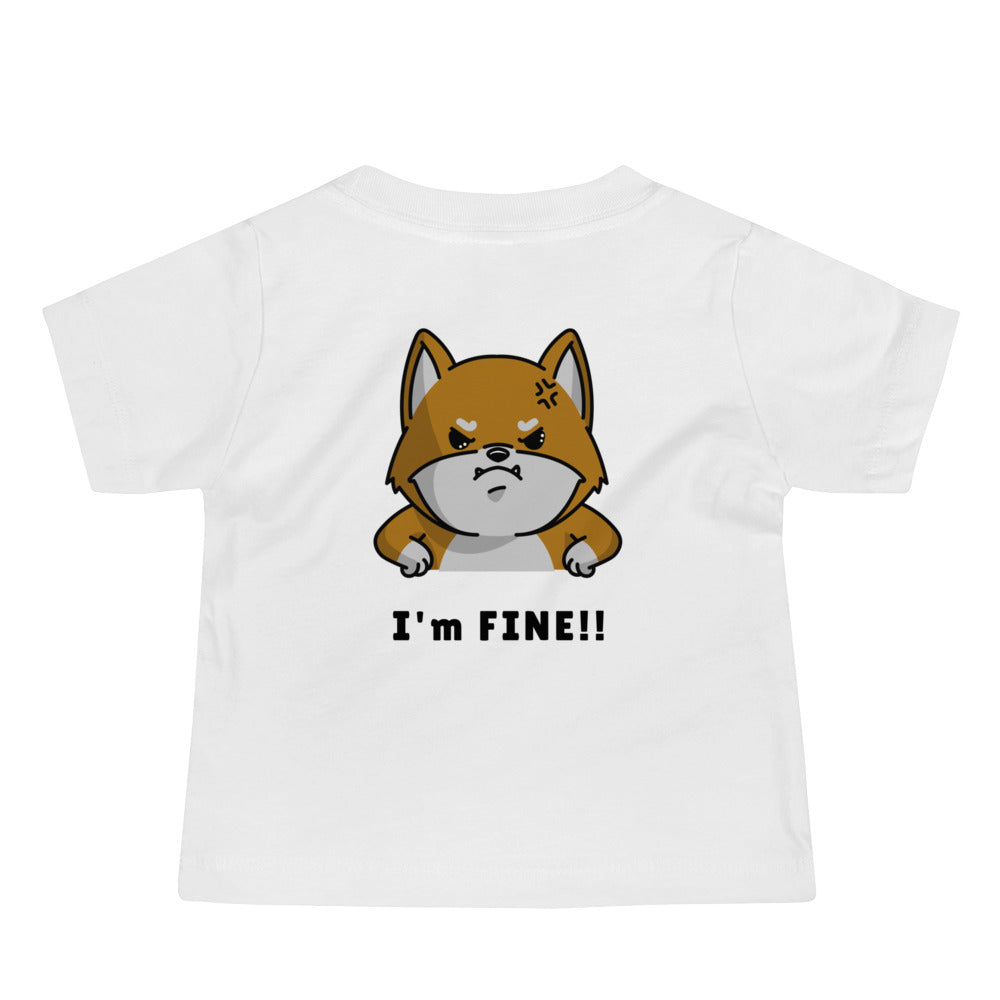 I'm fine - Baby Jersey Short Sleeve Tee (back print)