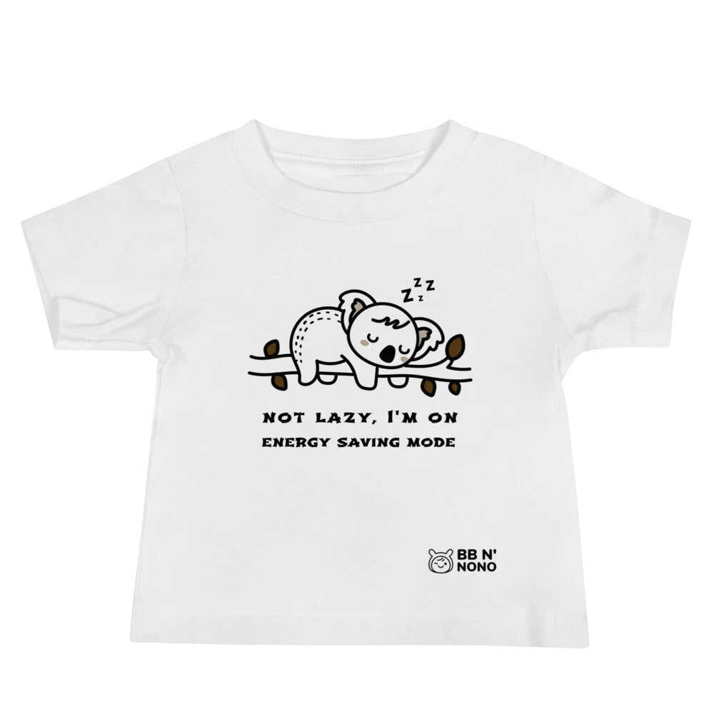 Not lazy, I'm on energy saving mode - Baby Jersey Short Sleeve Tee