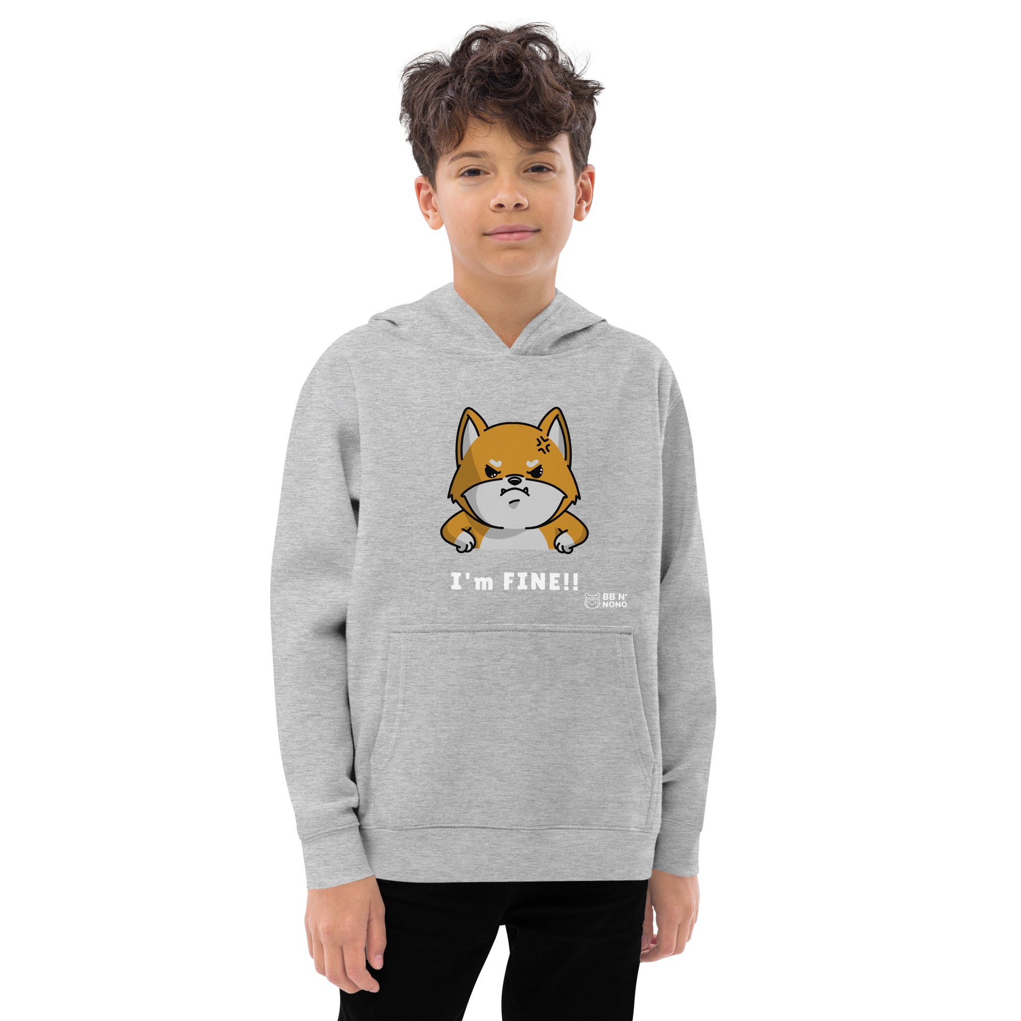 I'm fine - Kids fleece hoodie