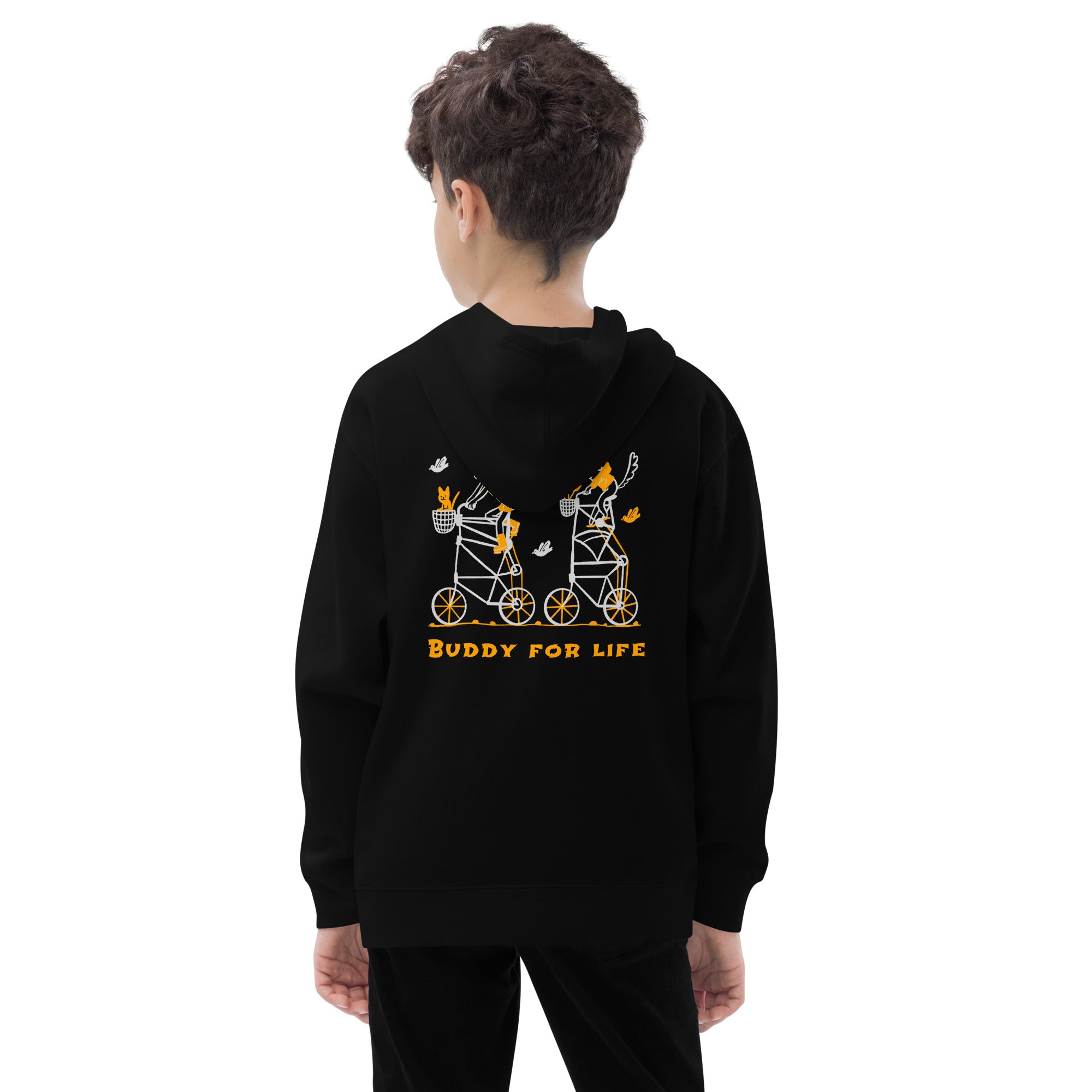 Buddy for life - Kids fleece hoodie (back print)