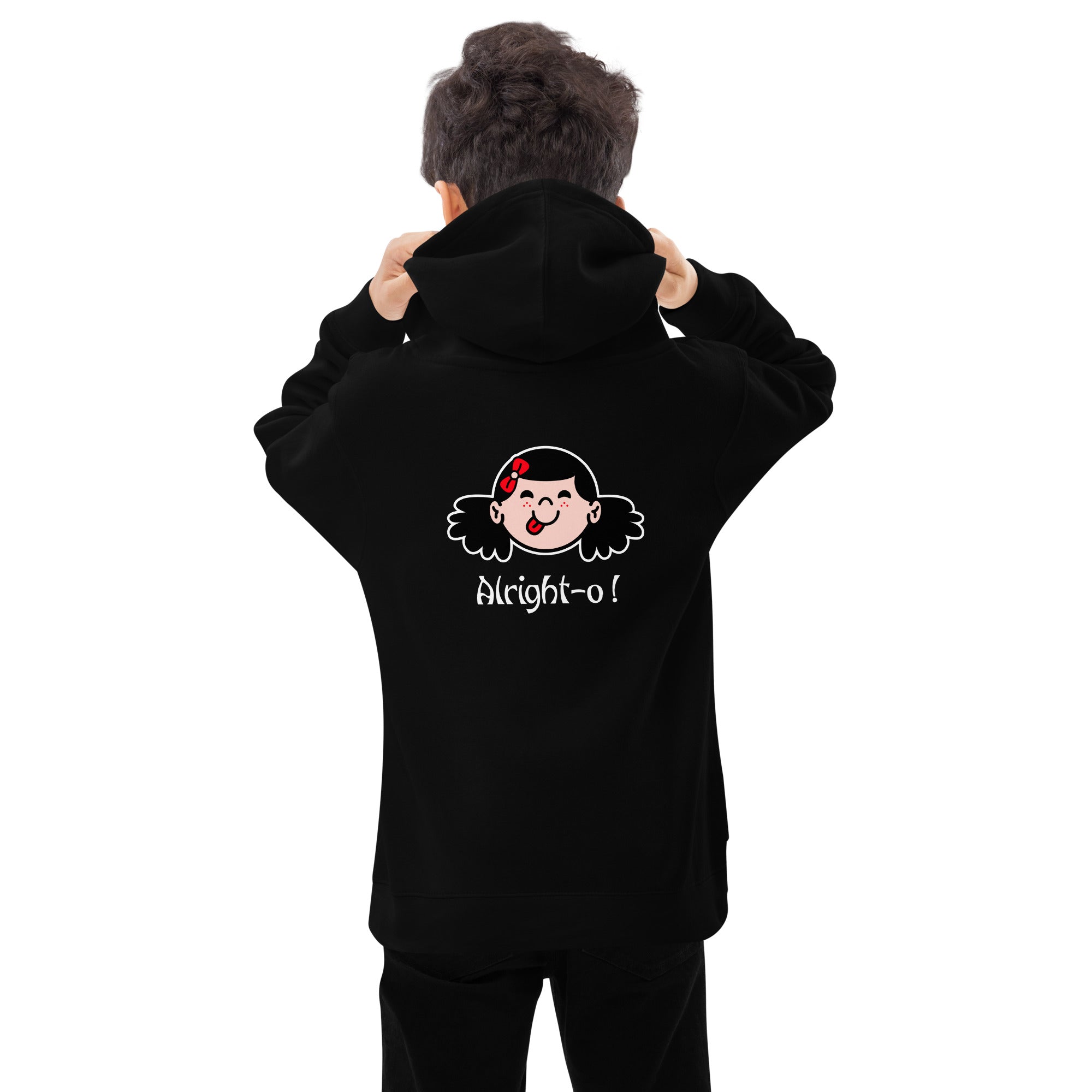 Alright-o! - Kids fleece hoodie (back print)