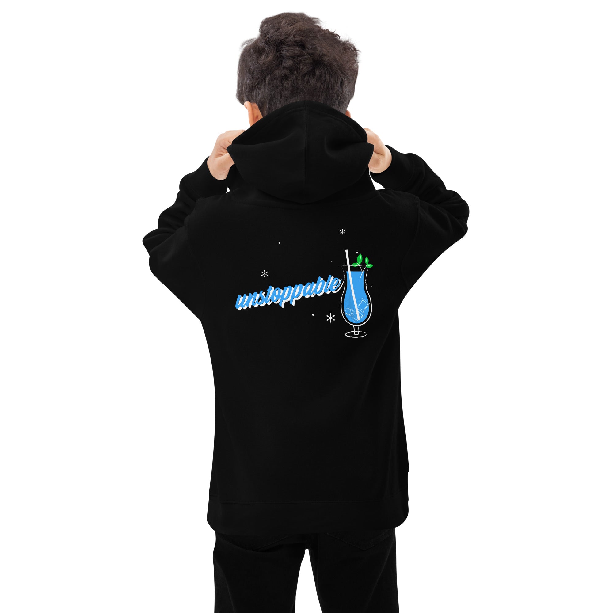 Unstoppable V - Kids fleece hoodie (back print)