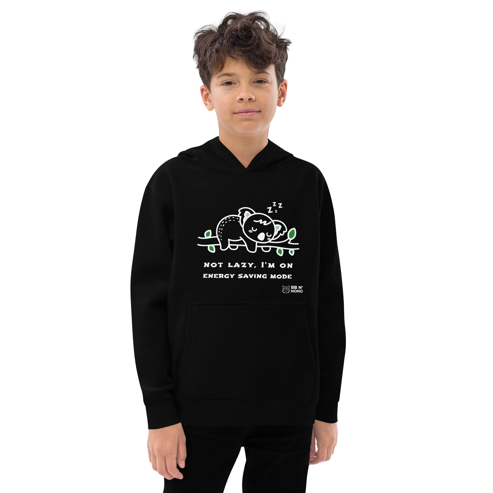 Not lazy, I'm on energy saving mode - Kids fleece hoodie