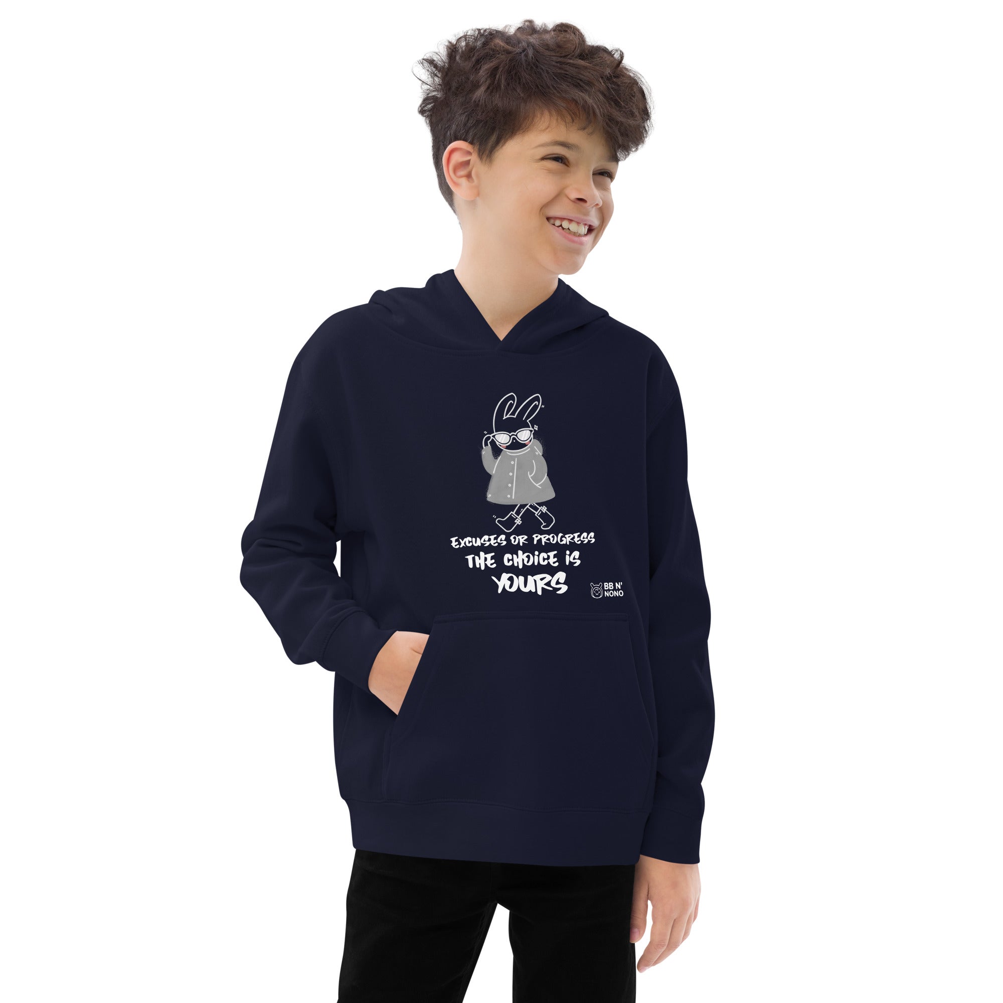 Excuses or Progress, the choice is yours - Kids fleece hoodie