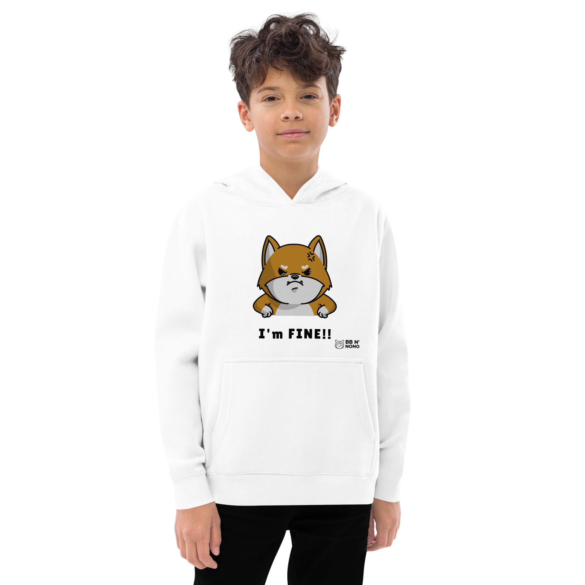 I'm fine - Kids fleece hoodie