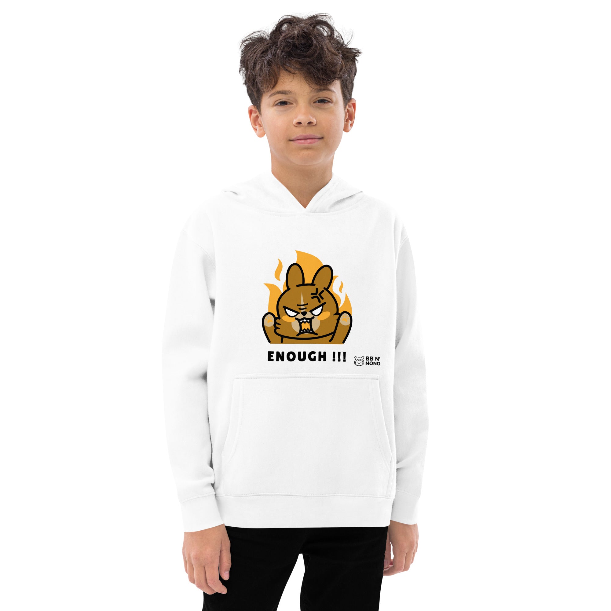 Enough!! - Kids fleece hoodie
