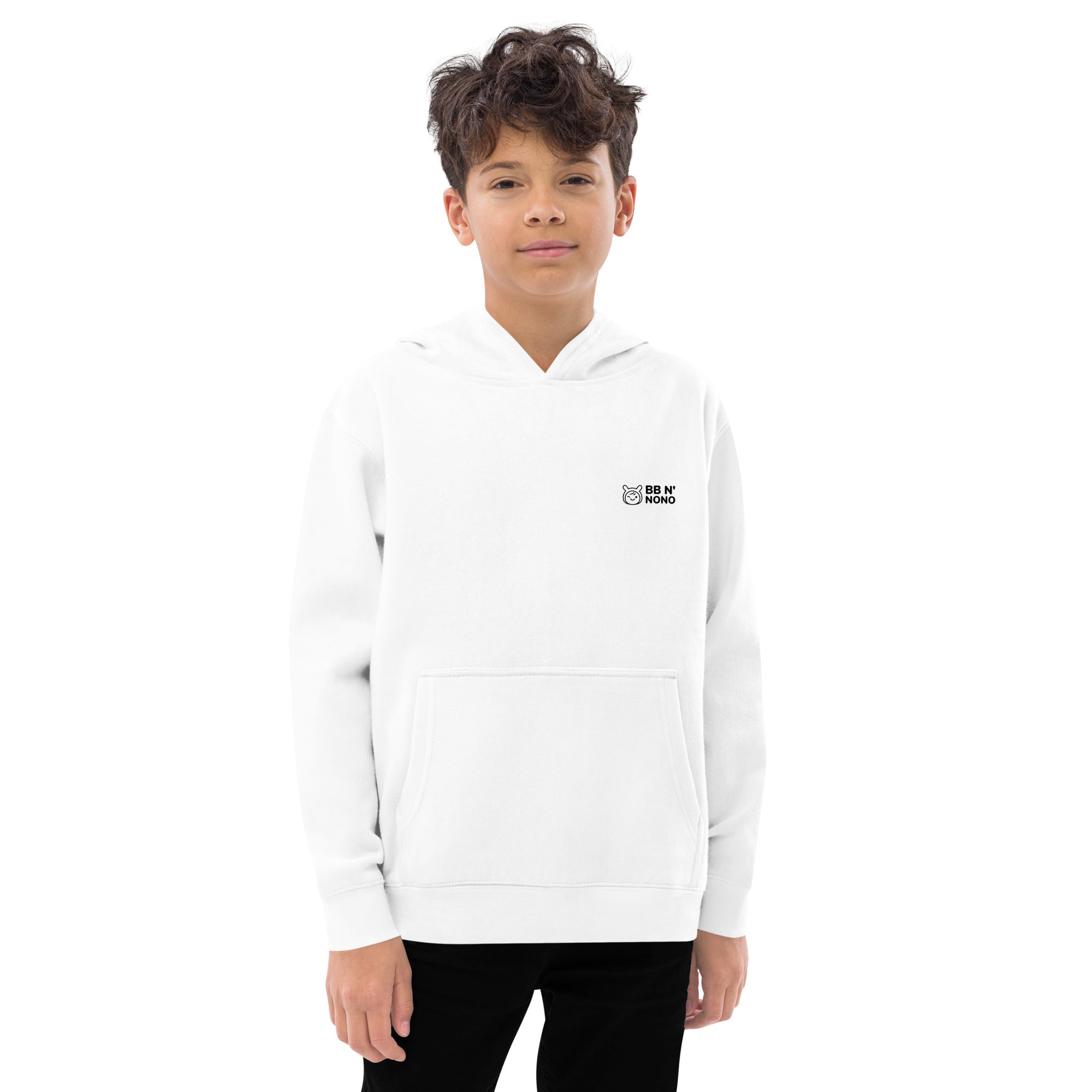 Kawaii Onigiri - Kids fleece hoodie (back print)